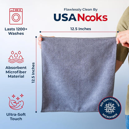 Microfiber Cleaning Cloth 12 Pack Ultra Absorbent