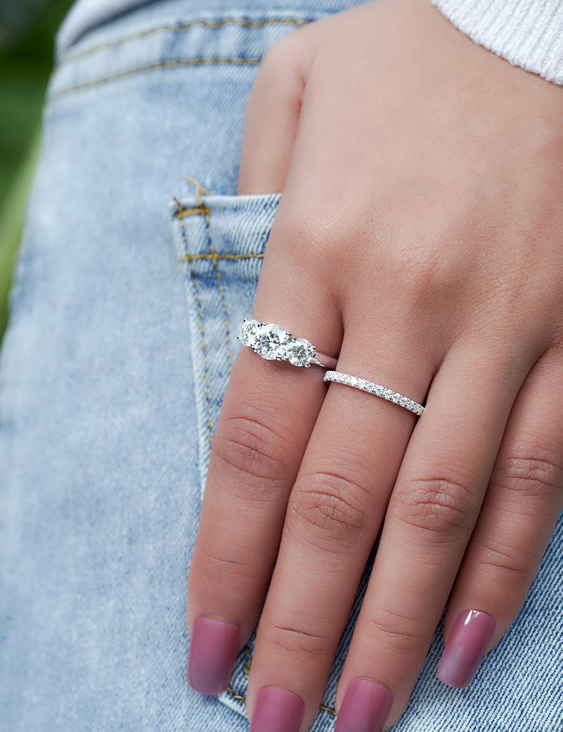 Moissanite Eternity Ring for Women