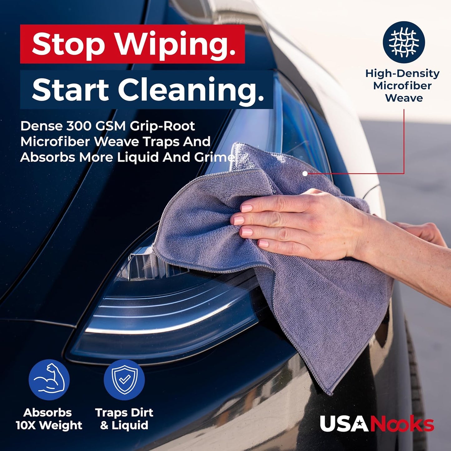 Microfiber Cleaning Cloth 12 Pack Ultra Absorbent